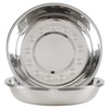 Uumitty Set of 4 Stainless Steel Round Dinner Plates, 20