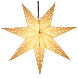 Guru-Shop Foldable Advent Luminous Paper Star, Cassiopeia Christmas Star, Window Decoration Star , 7 Tips