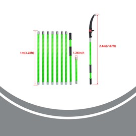 30Ft Manual Tree Pruning Saw Nine Knots Green Light and Extensible for Pruning Tall Trees and Suitable for Tree Work