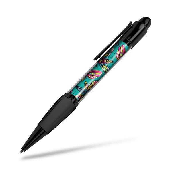 1x Black Ballpoint Pen (Photo Insert) - Death's Head Hawkmoth