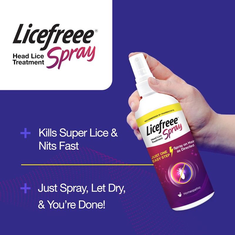 Licefreee Spray! Head Lice Treatment for Adults and Kids -