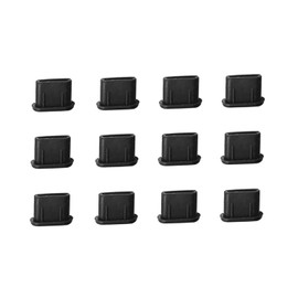hnswwgew 12 Pcs Type-C Anti Dust Cap Cover Port Plugs Protector for All Type-C Smartphones and Tablets(Black)