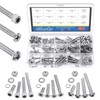 Glarks 384Pcs #8-32 Phillips Pan Head Screws Countersunk Head Screws
