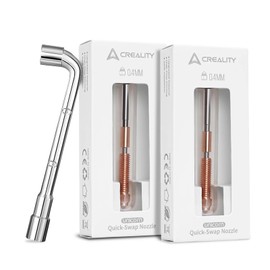 Creality - Boquillas K1C, 2 boquillas de 0,4 mm con kit de llave, boquilla de intercambio rápido de unicornio con aleación de titanio y aleación de cobre y acero endurecido para Creality K1C, Ender-3