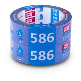 Scley Scley Abdeckband, Kreppband Breite 38mm, L?nge 33m, 2 Stck Malerband, Malerkrepp blau, Klebeband fr Malerarbeiten Serie *586*, A0300-860238, 38 mm x 33 m