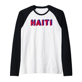 Haiti 3d Flag Color 1804 Haitian revolution Raglan Baseball Tee