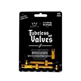 Peaty's x Chris King (MK2) Tubeless Valves, 60mm, Gold