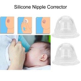 ZJchao Nipple Sucker, 1 Pair/Box Food-Grade Silicone Breastfeeding Aid Women Flat and Inverted Nipples Former Enlager Corrector
