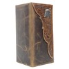 American Bison Tooled Side Rodeo Wallet with Conchos – Oil