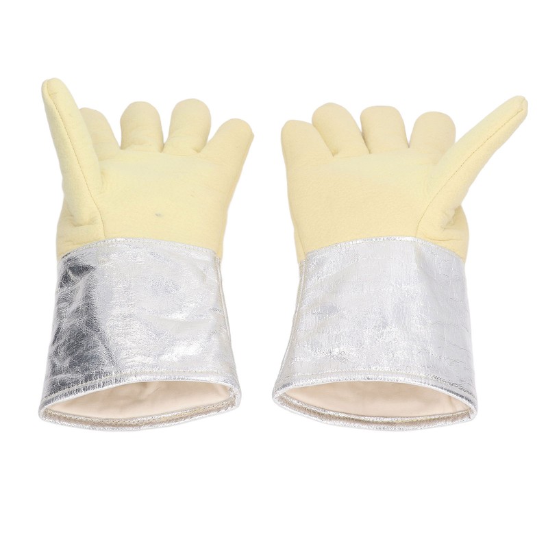 1 Pair Aluminum Foil Gloves High Temp Resistance Heat Insulation