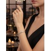 GOOGAS Princess cut Cubic Zirconia cz Simulated Diamond Gold Bezel