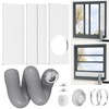 Dryer Vent Window Kit with Hose, Adjustable Window Duct Kit