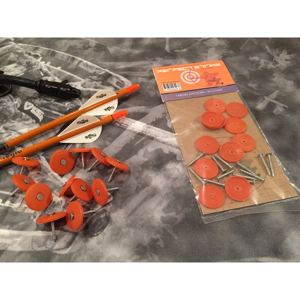 Perfect Strike Target Anchors. Great for hanging targets indoors, at