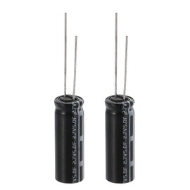 PATIKIL 2Pcs 2.7V 5F Super Capacitor, 0.31 x 0.31 x 0.98 Inch Aluminum Super Capacitors Winding Type Energy Storage for on Board Backup Energy Storage, Black