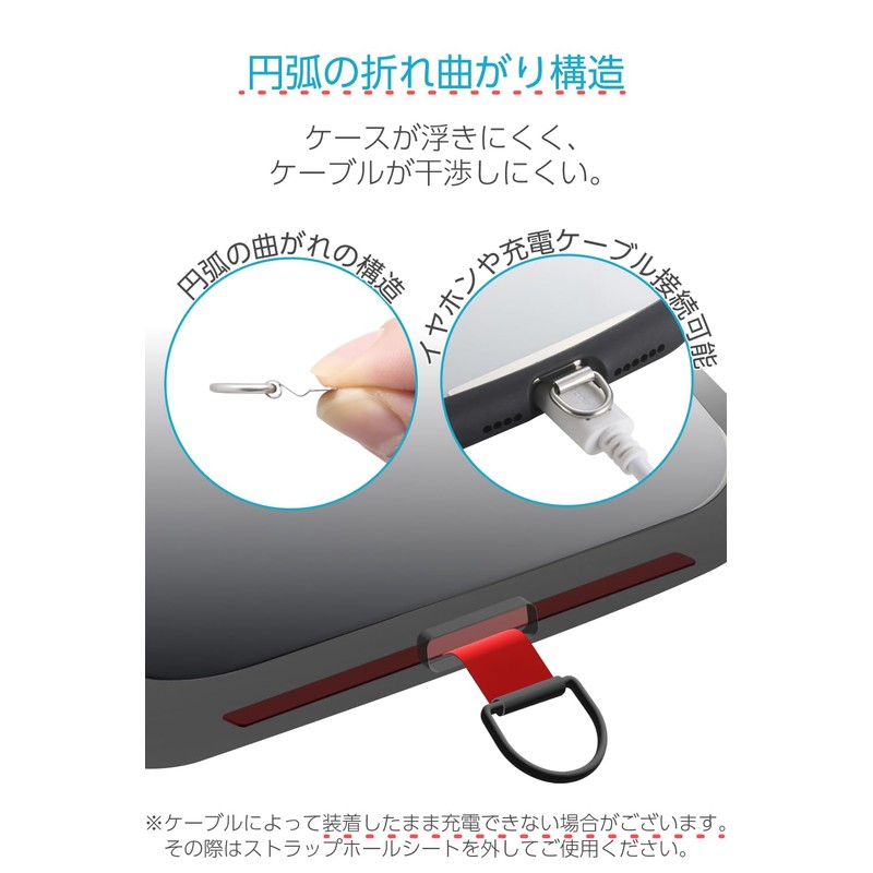 Elecom PWSTHD1SSSV Strap Holder, Stainless Steel, Prevents Floating, Bending Design,