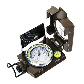 Posinly Military Compass for Hiking, Survival Compass with Inclinometer, Sighting, Optic, Waterproof Compass for Camping, Scouting, Activities Boating