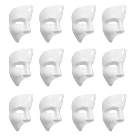 Beistle S60820-WAZ12 Phantom Masks, White