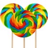 The Dreidel Company Mega Rainbow Swirl Lollipop, 5" Inch Mixed