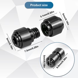 SAVITA 3 Sets Thumb Studs, Titanium Screws Replacement Thumb Studs Pocket Blade Screws for Benchmade 535 Bugout (Black)