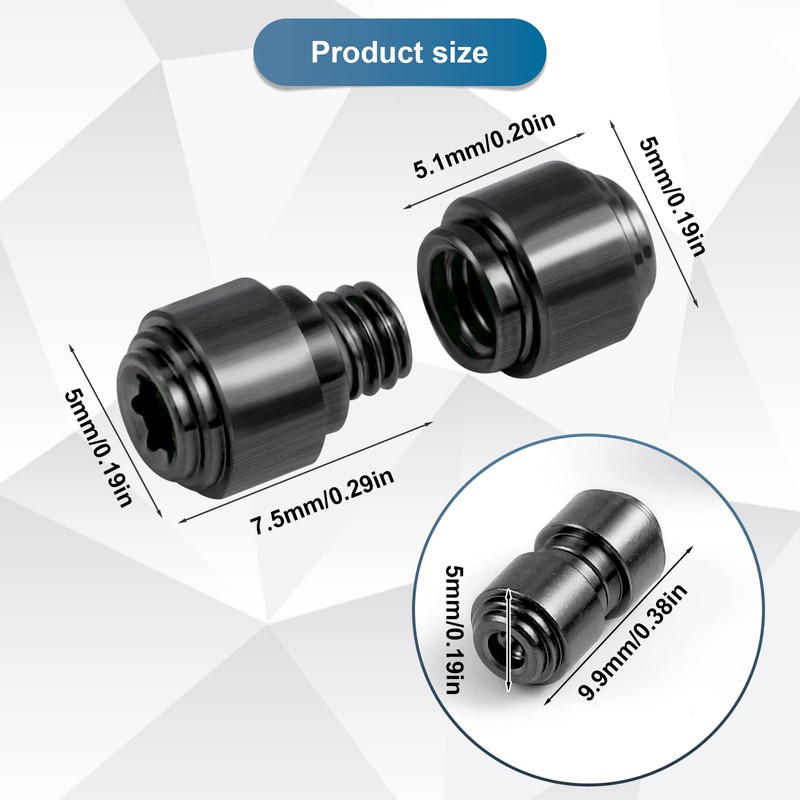 SAVITA 3 Sets Thumb Studs, Titanium Screws Replacement Thumb Studs
