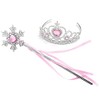 Kuzhi Juego de tiara y varita de princesa Elsa, joya