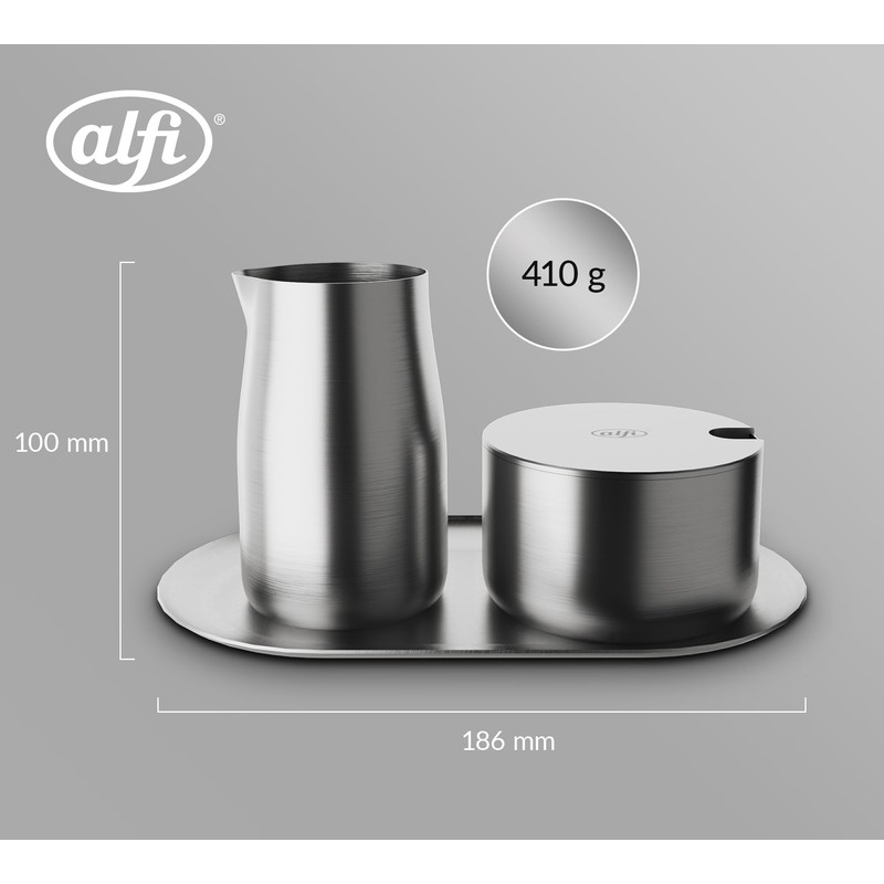 alfi Milk and Sugar Set, Matte, High-Quality Stainless Steel Milk