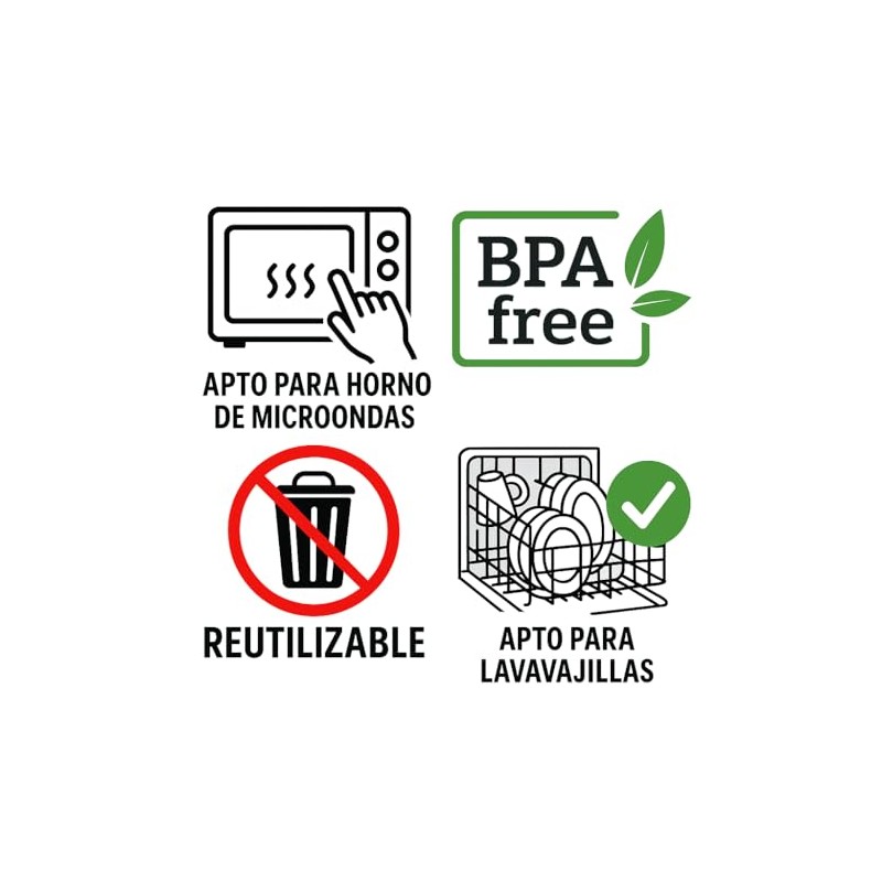 Vasos de Plástico Reutilizables, 400ml, Apilables, Aptos para Microondas y