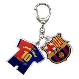 FC Barcelona Keychain Acrylic Double Row Charm #10 Lamine YAMAL NVY F