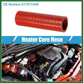 Motoforti Heater Core Hose 5179114AB for Dodge for Ram 2500 5.9L L6-Diesel 2006-2009 Rubber Red Long-lasting
