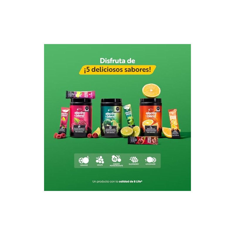 B Life Electrolitos en Polvo 360g Sabor Limonada sin Azúcar