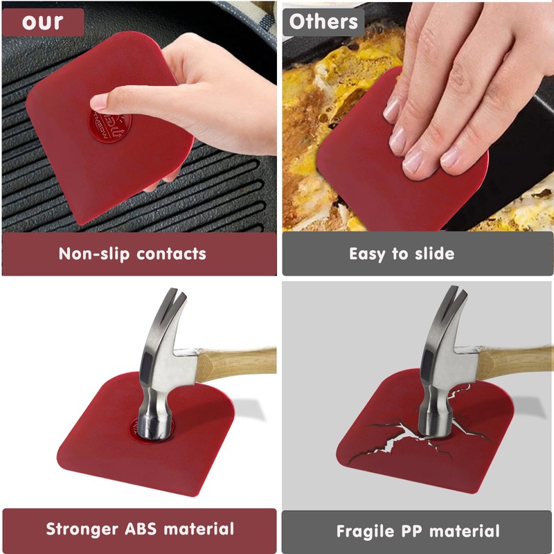 TMEDW Pan Scraper, 10 Pcs Pot Scraper, Pan Scraper Plastic,
