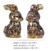 KYEYGWO Carved Resin Crystal Bunny Figure, Easter Bunny Statue Pocket