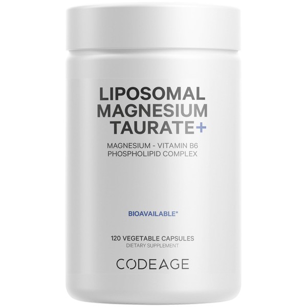 Codeage Liposomal Magnesium Taurate+ Supplement - 2-Month Supply - Magnesium