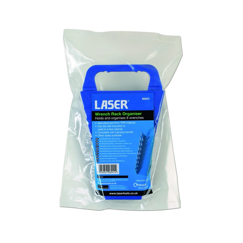 Laser 6941 Spanner Rack Organiser, 8 Spanners