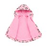 LUCKYLUAN Girls Rain Jacket Windproof Raincoat Hooded Fleece Lined Outerwear