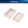 Heyiarbeit 6Pcs 2.28"x 1.38"x0.59" ABS Gray Dustproof Electronic Junction Box