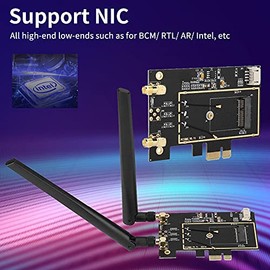 Wifi Inalámbrico Tarjeta PCIe PCI-E Tarjeta M.2 / NGFF Adaptador Pasivo WiFi y BT Combo Tarjetas Original Original para 2.4 / 5G Antena de Doble Frecuencia Compatible con Tarjetas PCIe Mini: IEEE WLAN