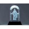 Crystal Christus 3D Laser Engraved Statue & LED Lighted Base