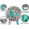 SENGTERM Satin Sleep Cap Double Layer Elastic Satin Bonnet Gorge