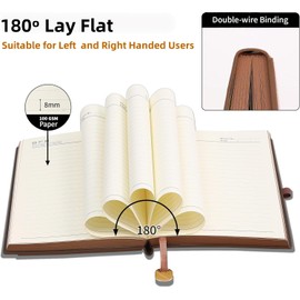 Lined Journal Notebook for Men Women,300 Numbered Pages Work Notebook with Buckle Closure,100GSM A5 Hardcover Journaling Notebook for Bible Study,Personal Diary,Note Taking,College Ruled,5.75" x 8.46" (Brown)