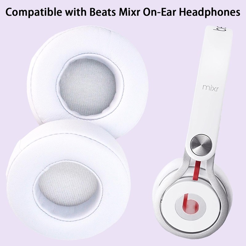 Xinyuekj Replacement Ear Pads for Beats Mixr Headphones - White