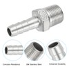 PATIKIL 304 Stainless Steel Barb Hose Fitting, 2 Pack 3/8"