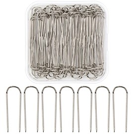 GMMA 100 Pcs Sewing U-pins Fork Pins Needlecrafts Pins Double Blocking Pins Stainless Steel Sewing Pins Multipurpose Straight Pins for Sewing Jewelry Display Home Decor DIY Sewing Craft Making