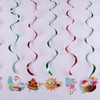 MAGQOO Christmas In July Banner with 8PCS Swirl Garland Red