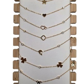 Gold Stainless Steel Anklet- Adjustable Size:_4