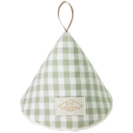 &NE NHK-225-NCGR Triangular Pot Holder, Natural Check Green, Pot Mittens, Scandinavian Loop, Hanging, Storage, Kitchen, Miscellaneous Goods, Made in Japan, Fashionable, Cute, Modern Japanese Pattern,