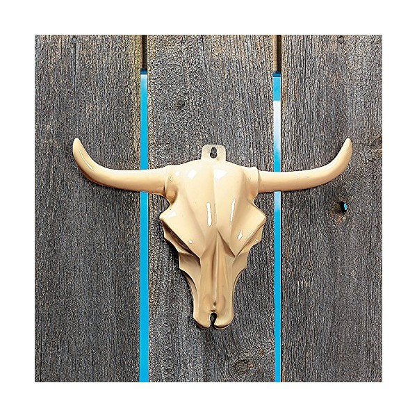 Fun Express Steer Head Skulls - Set of 12 Plastic Wall Decorations - Cowboy and Western Party Supplies and Decor