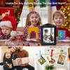 simpdecor Picture Frame,5x7inches Flameless Candles Three-Sided Photo Frame,Wooden Self Standing