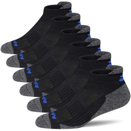 APTYID Men's Performance Cushion Ankle Athletic Running Socks (6 Pairs)