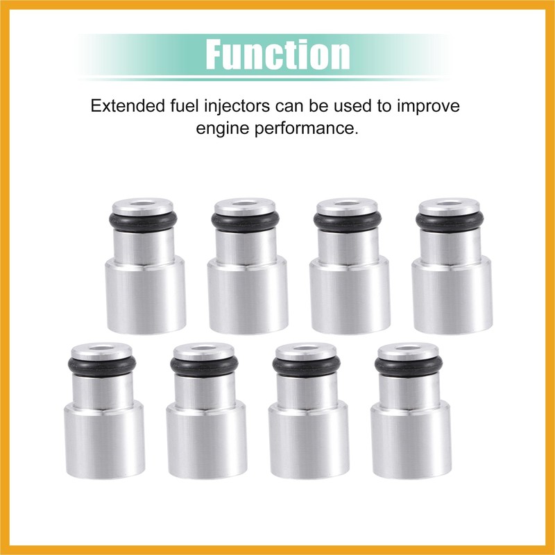Partuto 8pcs Fuel Injector Spacer Set Intake Manifold Truck Injector